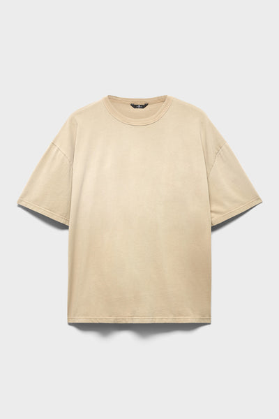 CREWNECK SHORT SLEEVE TEE in Cotton Sunfaded Desert