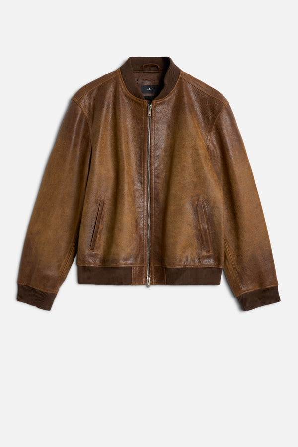 BOMBER JACKET in Leather