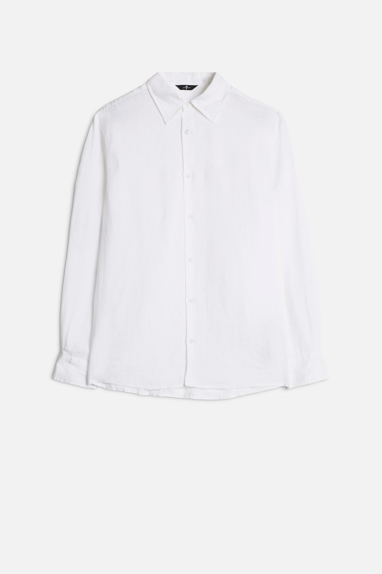 Classic Linen Button Up Shirt in White | 7 For All Mankind