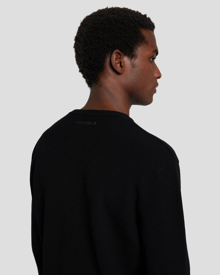 Luxe Performance Plus Sweater in Black | 7 For All Mankind