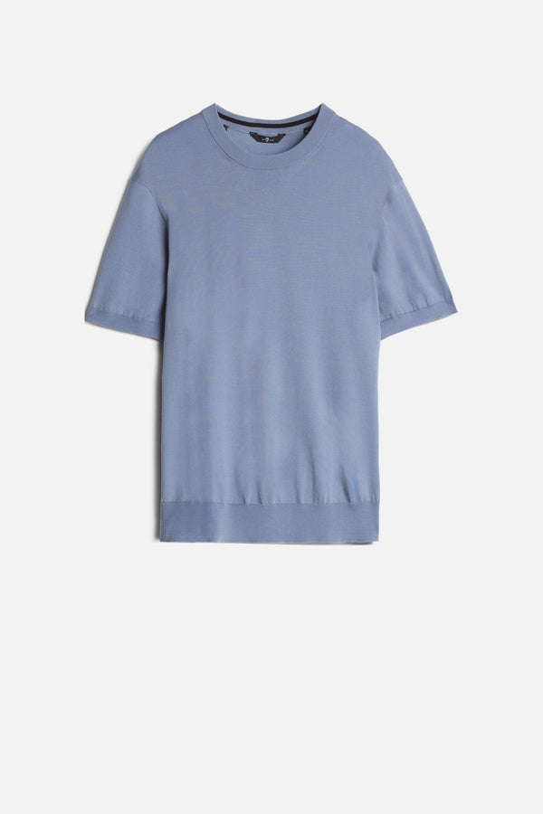 SHORT SLEEVE SWEATER in Cotton