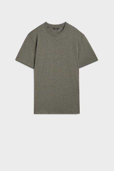 Lyocell Crewneck Tee in Army Green