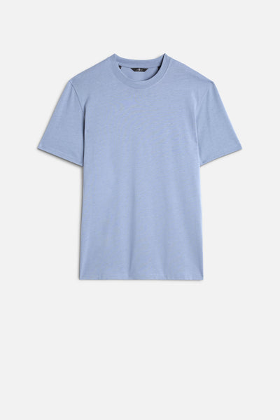 Lyocell Crewneck Tee in Slate Blue