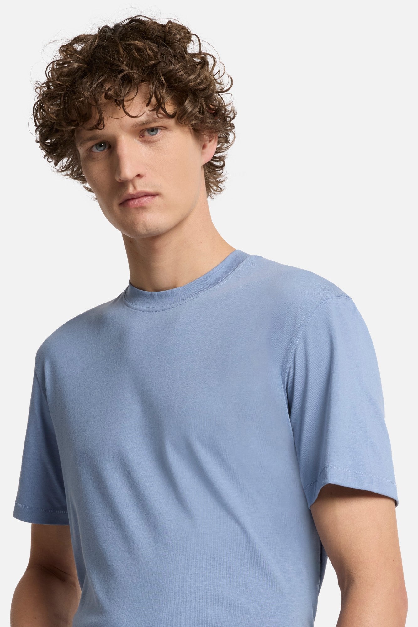 Lyocell Crewneck Tee in Slate Blue | 7 For All Mankind