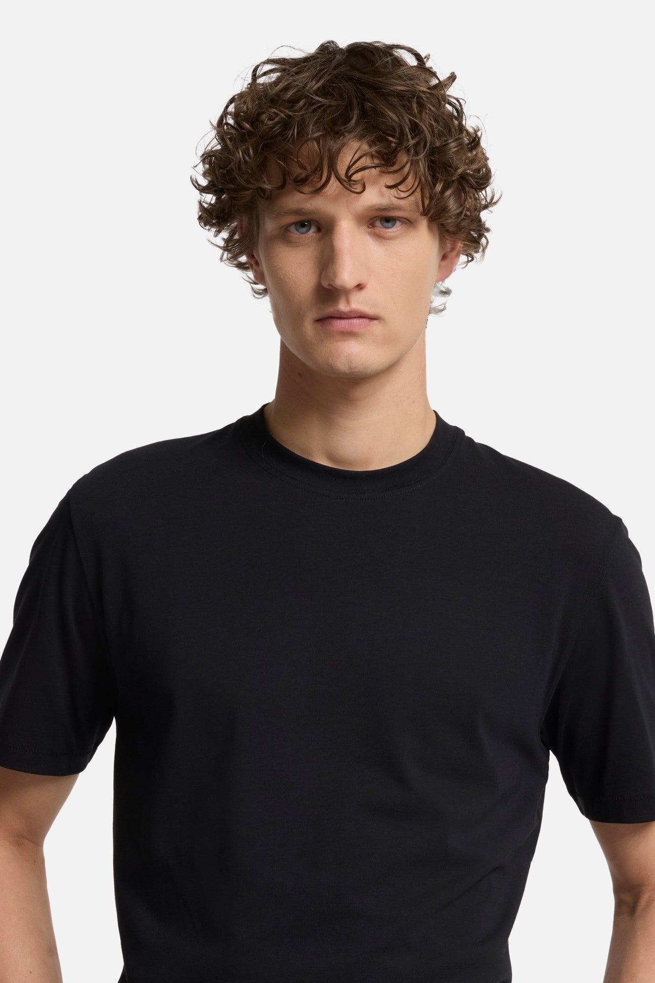 Lyocell Crewneck Tee in Black | 7 For All Mankind