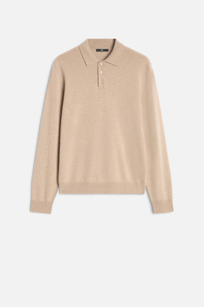 Cashmere Polo Sweater In Umber