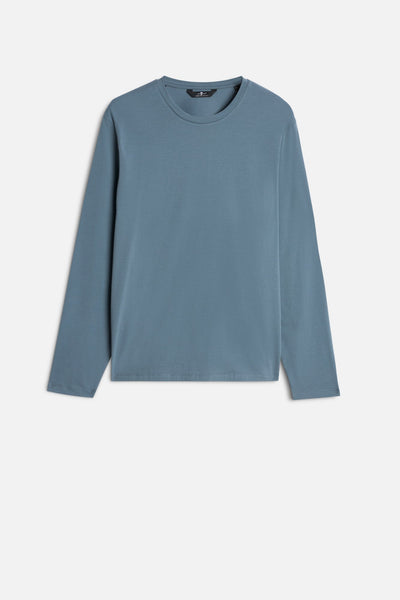 Luxe Performance Long Sleeve Tee in Titan