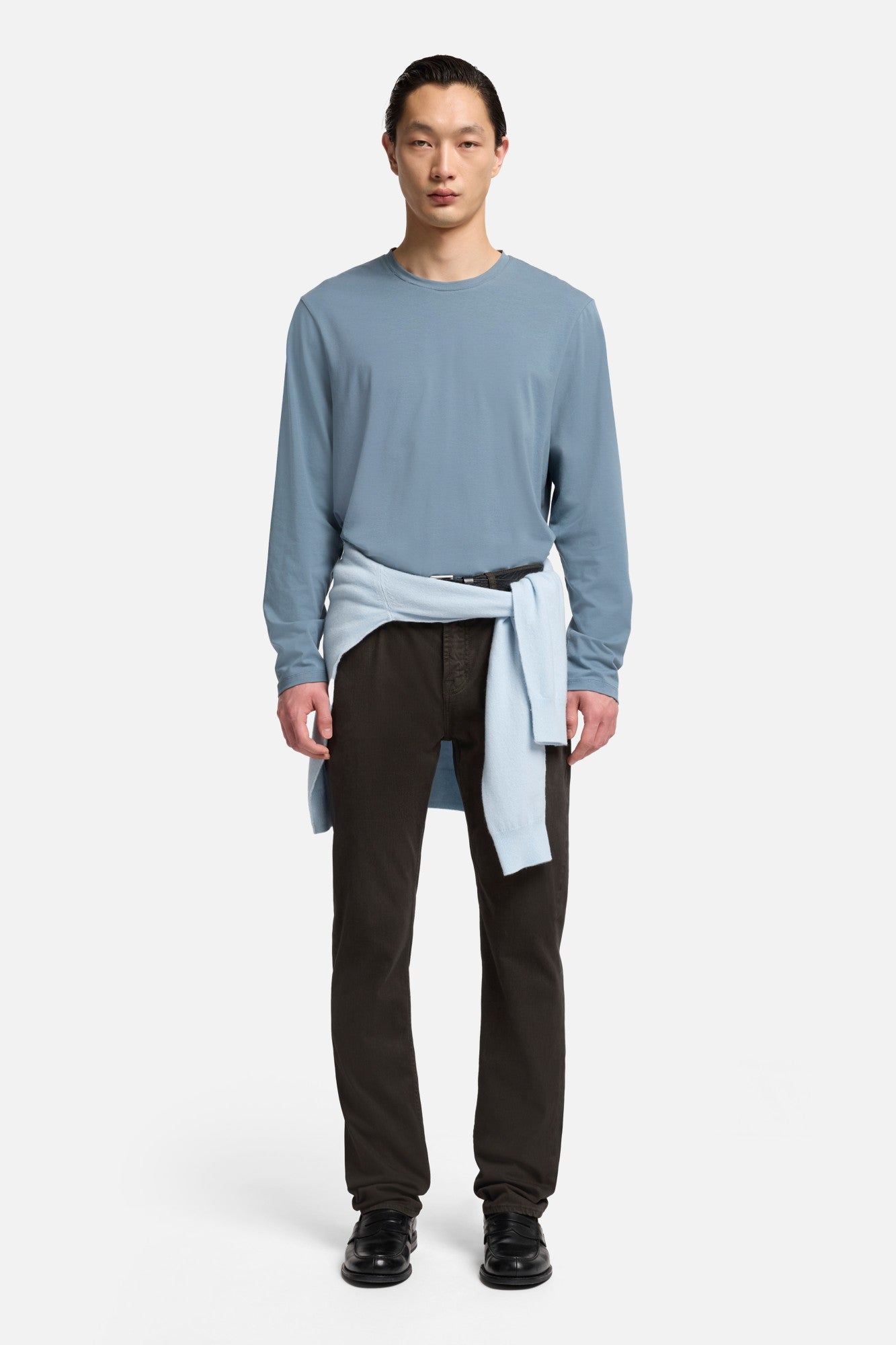 Luxe Performance Long Sleeve Tee in Titan| 7 For All Mankind