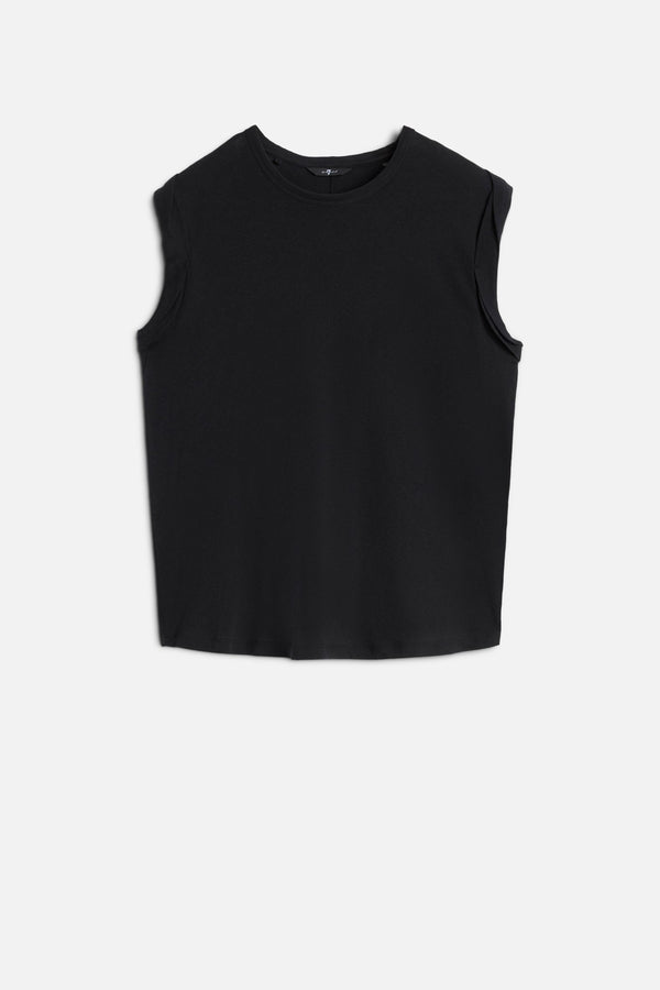 MUSCLE TEE in Linen Blend