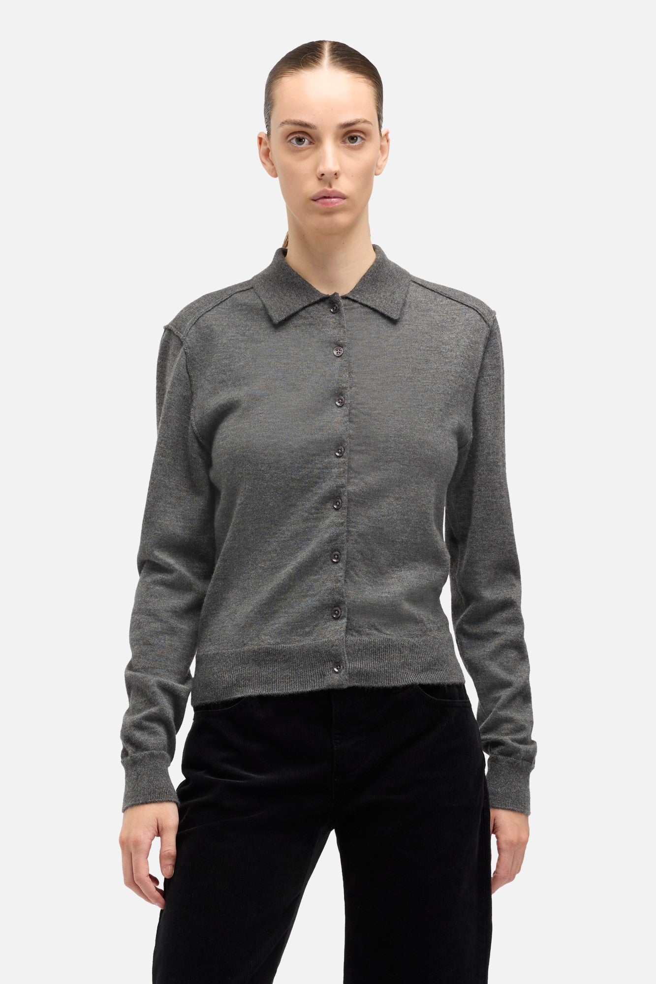 Cashmere Polo Cardigan in Korat | 7 For All Mankind