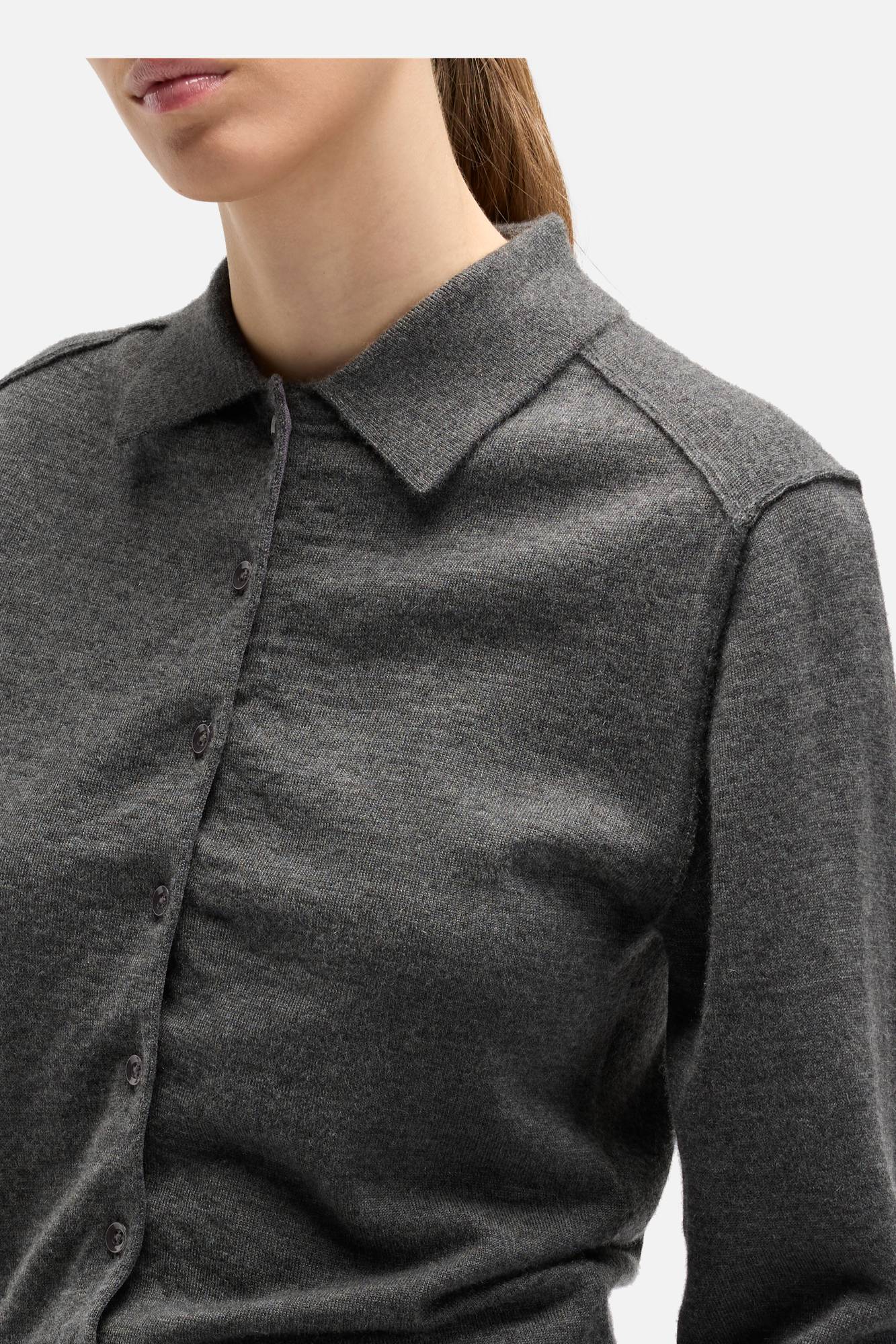 Cashmere Polo Cardigan in Korat | 7 For All Mankind