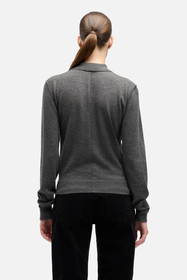 Cashmere Polo Cardigan in Korat