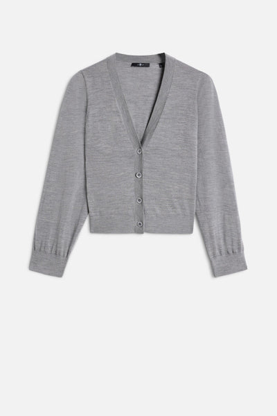 Wool Cardigan in Slate