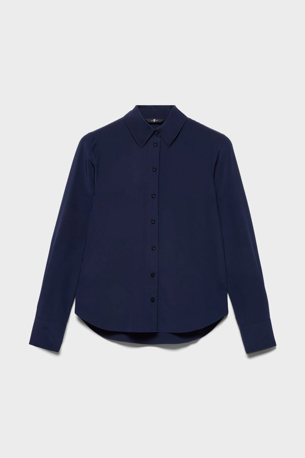 LONG SLEEVE SLIM FIT BLOUSE in Silk