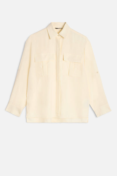 Lyocell Utility Shirt in Ivory