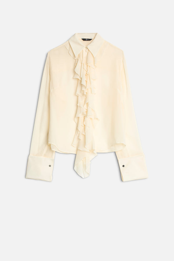 RUFFLE SHIRT in Silk