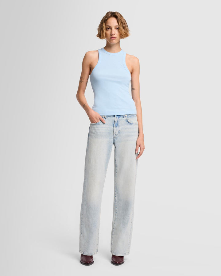 Ribbed Racerback Tank in Starburst