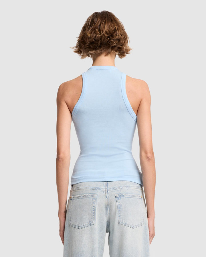 Ribbed Racerback Tank in Starburst