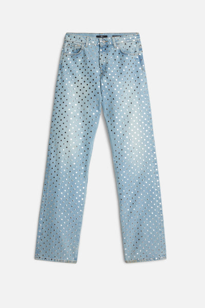 Studded Straight Trouser in Bleach