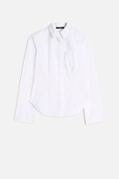 Poplin Fitted Shirt in White