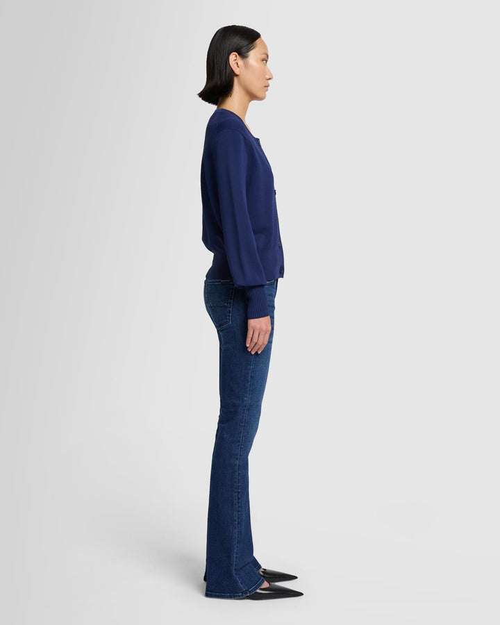 Ribbed Cardigan in Inkwell