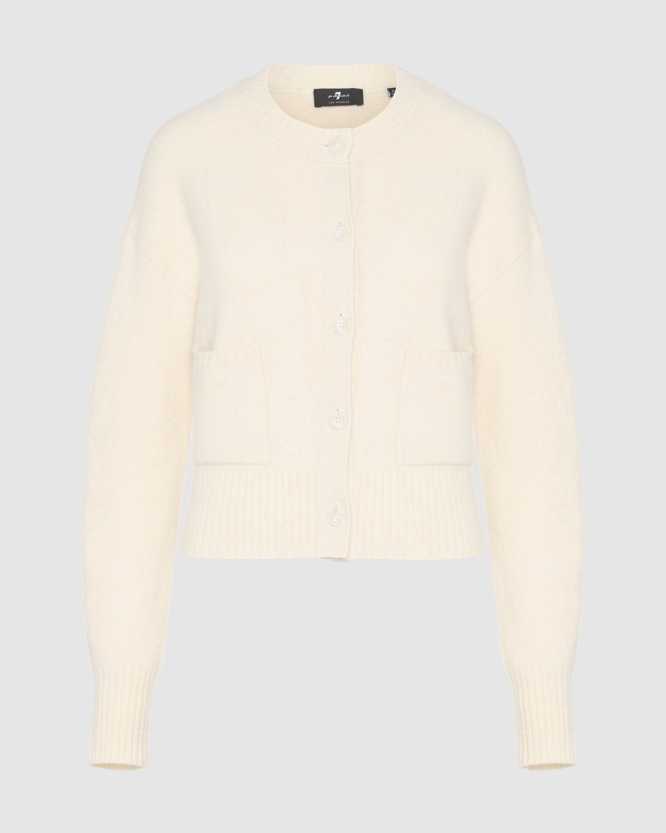 Cashmere Blend Cardigan in Milk | 7 For All Mankind