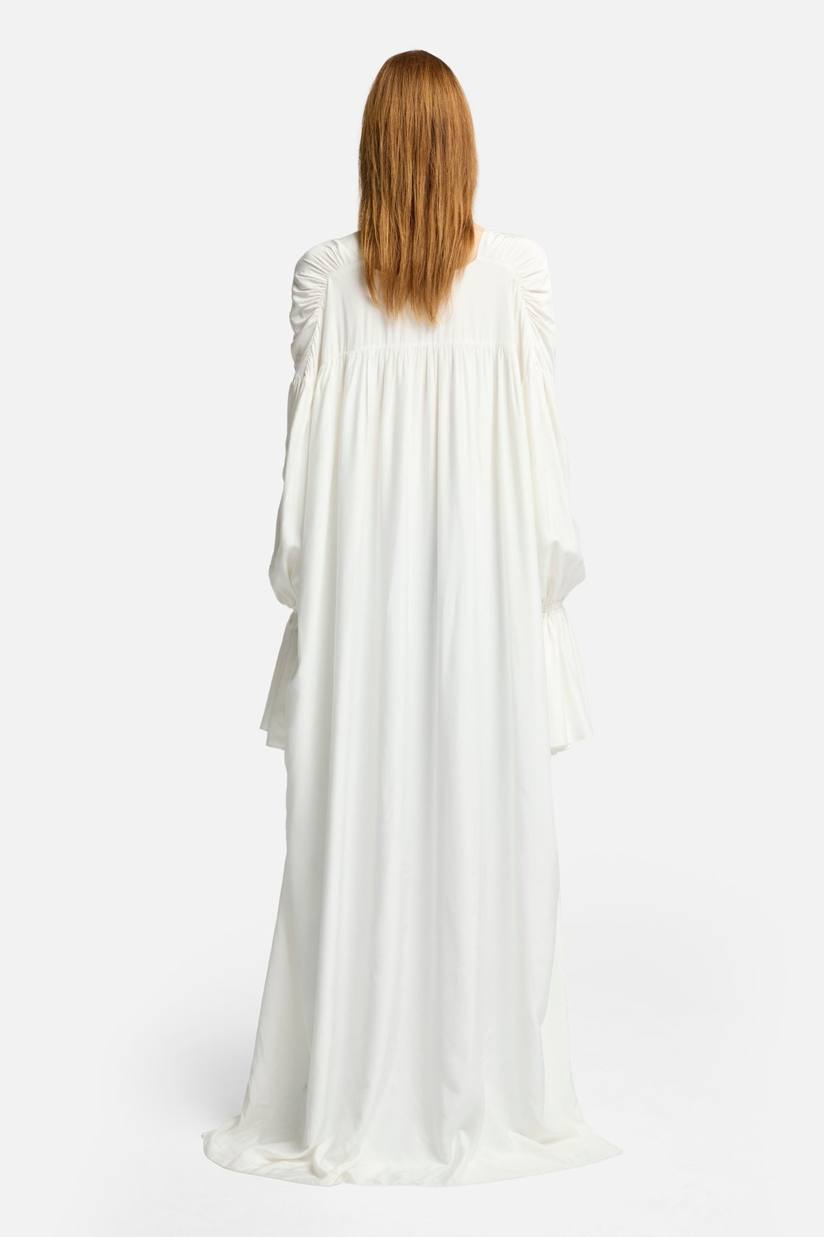 Ariel Silk Blend Dress in White
