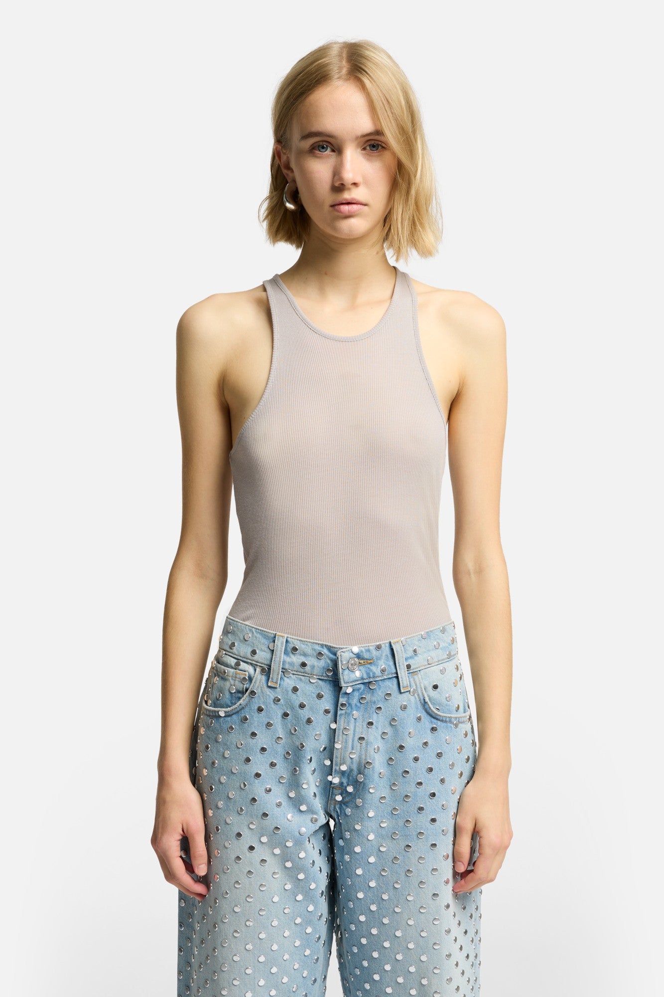 Racer Front Tank in Plum | 7 For All Mankind