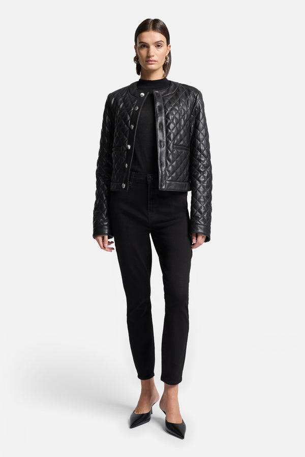 QUILTED JACKET in Leather