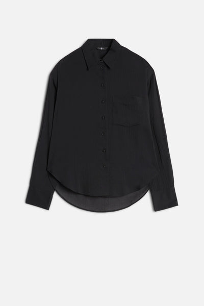 Oversize Button Down Shirt in Black