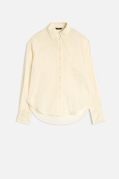Oversize Button Down Shirt in Ivory