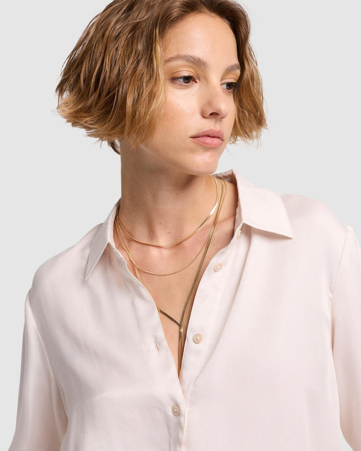 Cupro Shirt in Milk