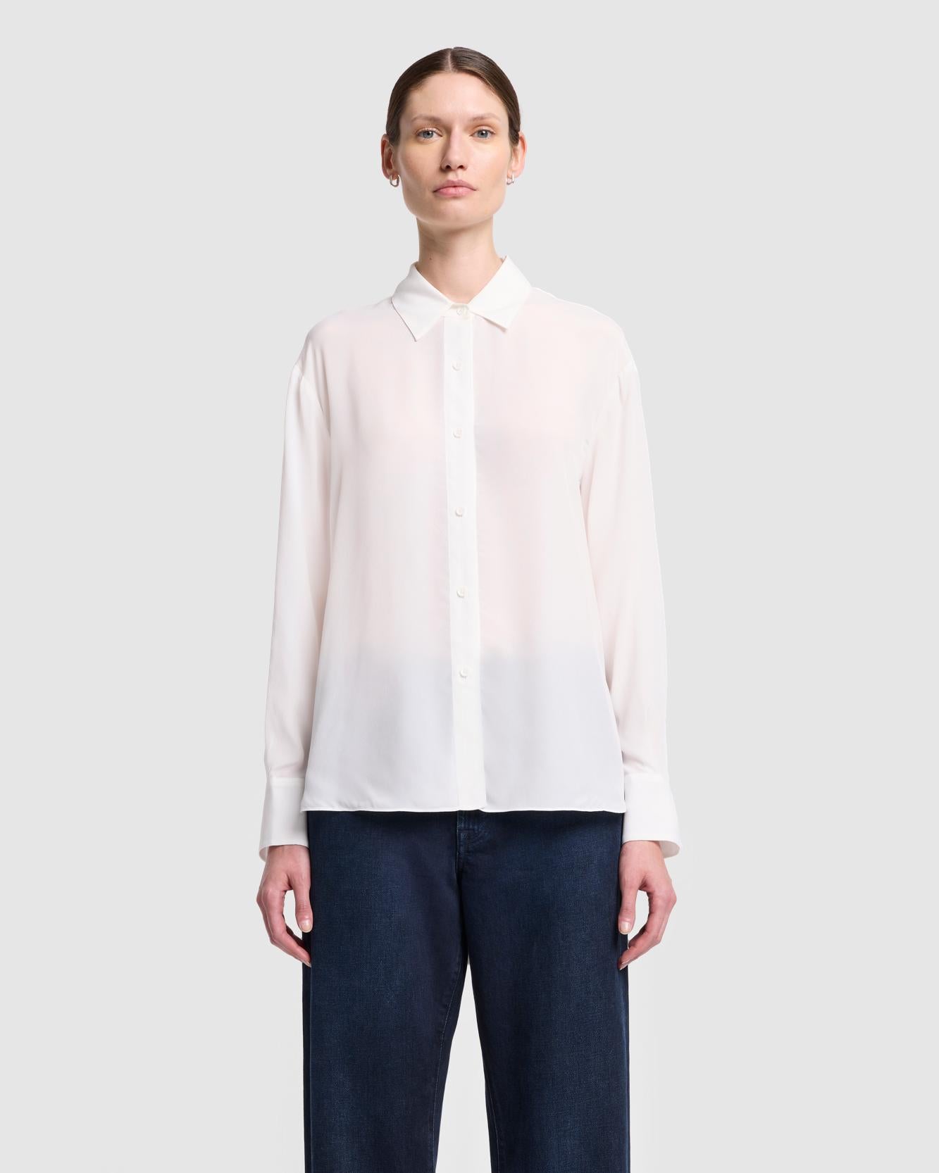 7 for all mankind Oversized Silk Button Up Tops