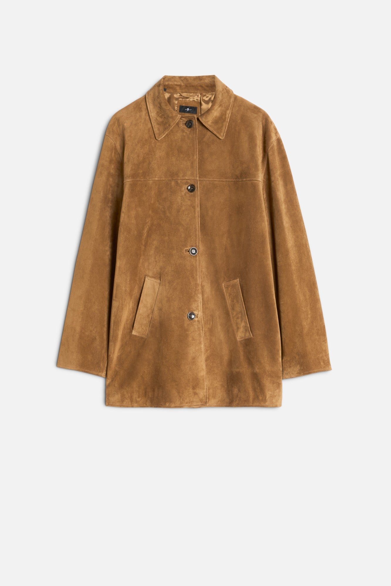 ワコマリア SUEDE LEATHER 50'S JACKET L Long Jacket in Suede Tobacco | 7 For All Mankind