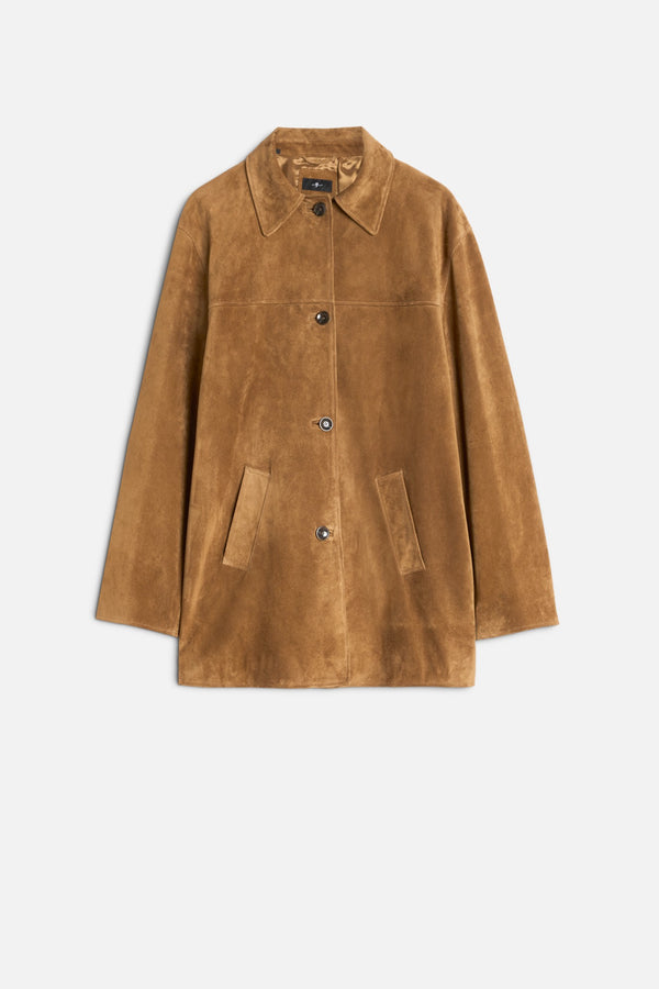 LONG JACKET in Suede