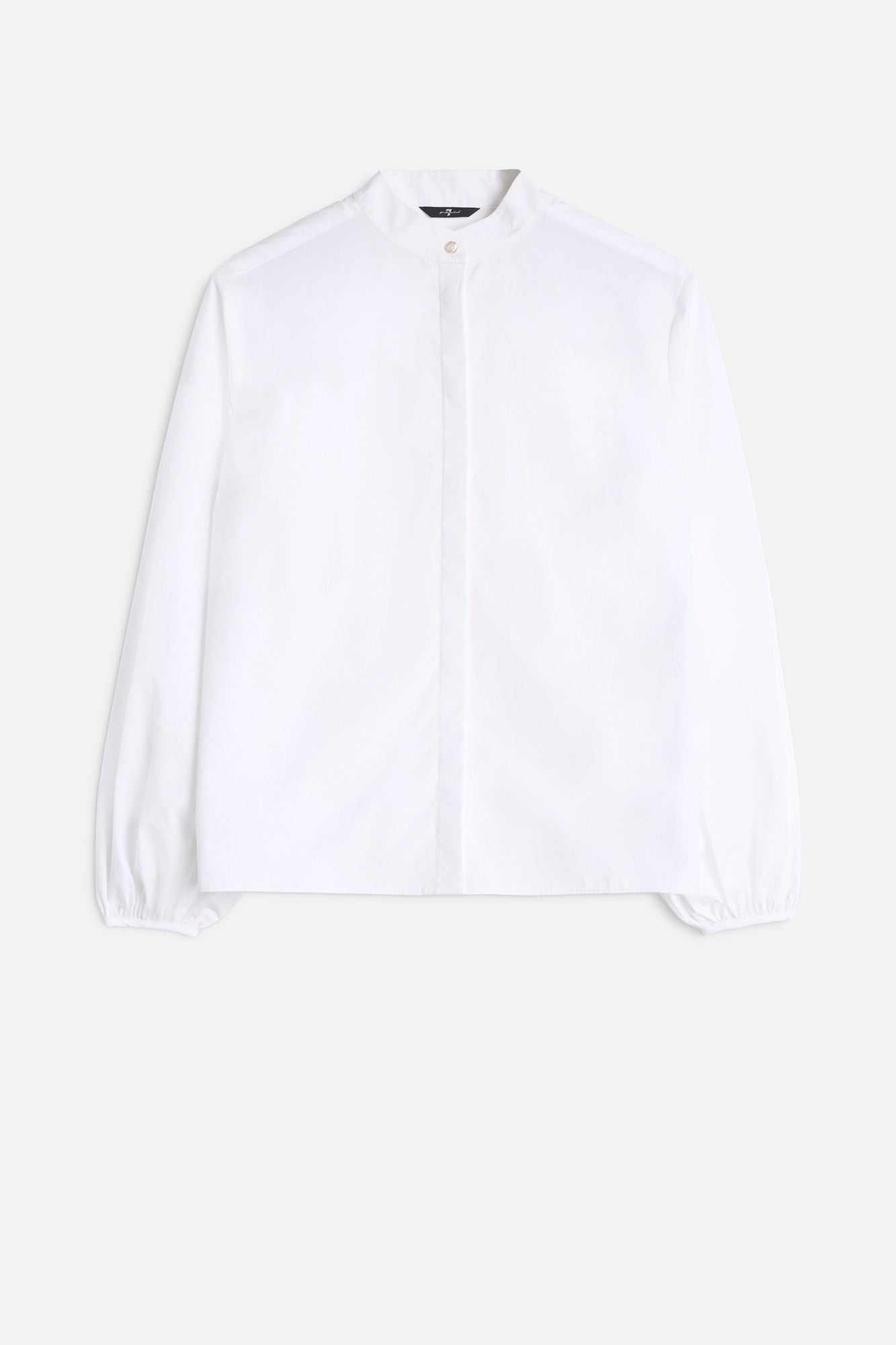 Poplin Balloon Sleeve Shirt in White | 7 For All Mankind