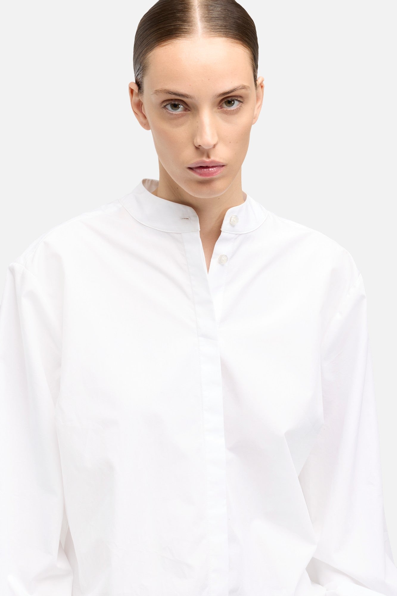 Poplin Balloon Sleeve Shirt in White | 7 For All Mankind