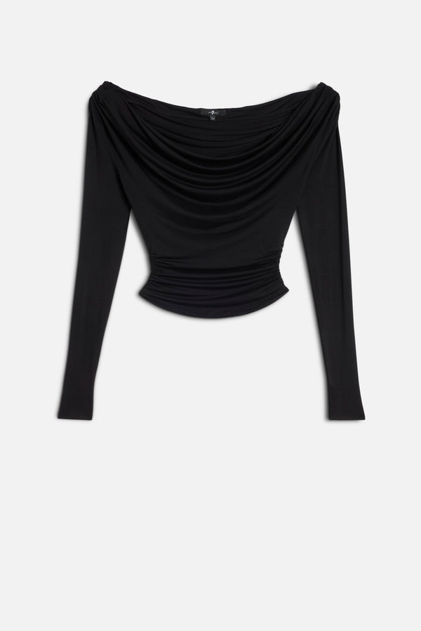 LONG SLEEVE DRAPED TOP