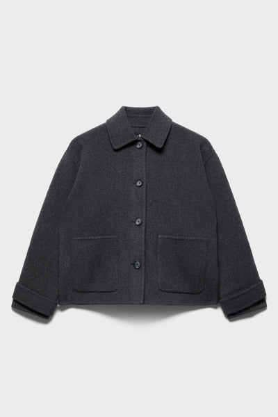 SHORT JACKET in Wool Slate