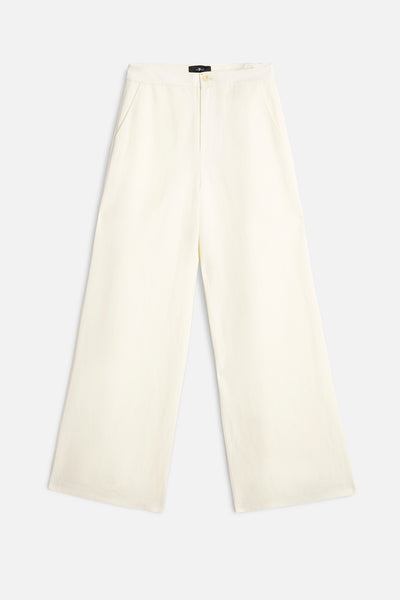 Classic Linen Pant in Ivory