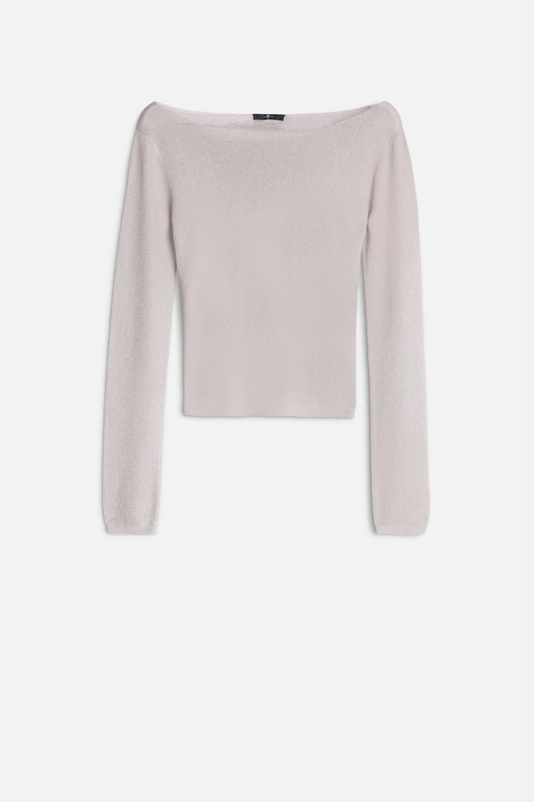 BOATNECK SWEATER in Lurex