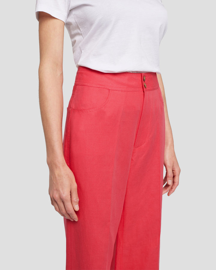 Buy Women's Viscose Linen Casual Wear Regular Fit Pants|Cottonworld