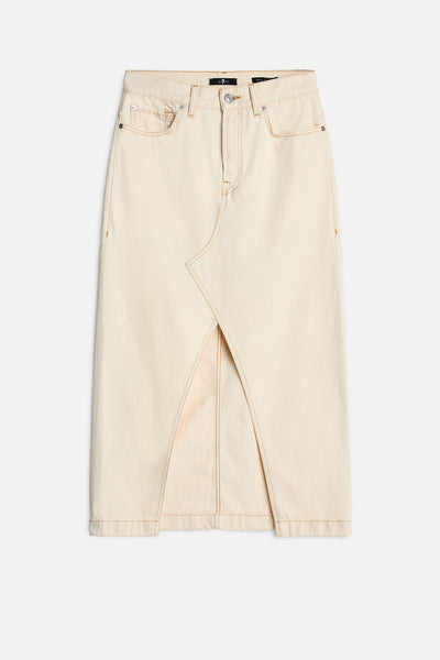 Denim Midi Skirt in Solitary Star