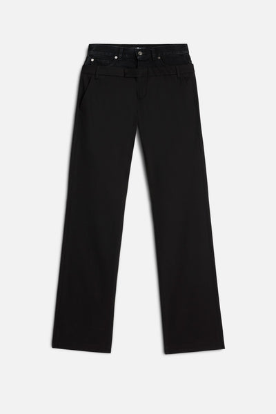 Double Waist Trouser in Black