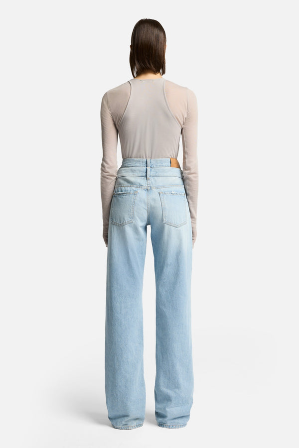Double Waist Trouser in Bleach