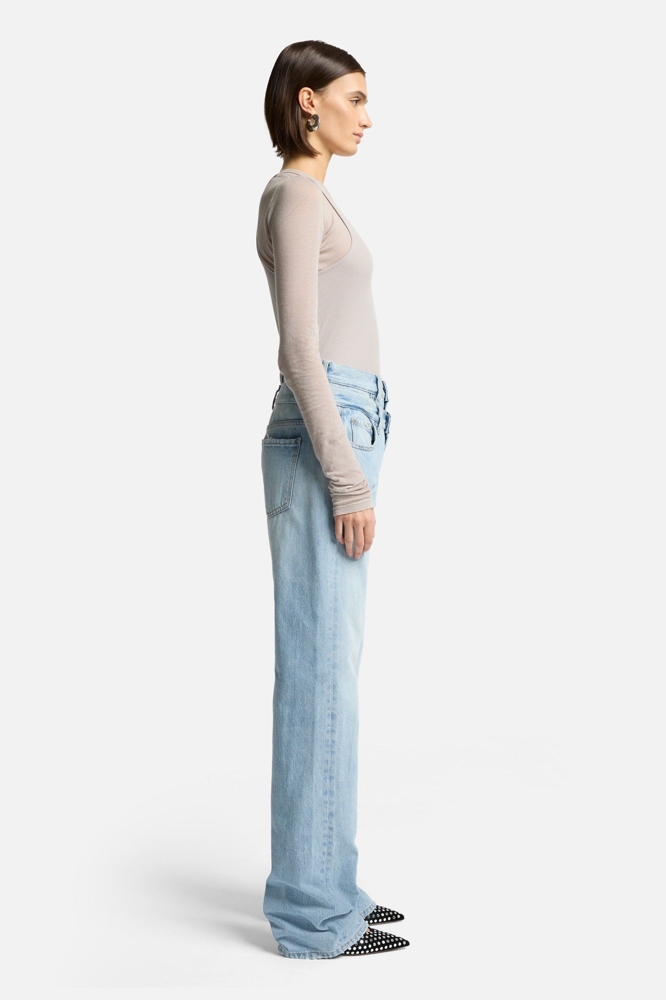 Double Waist Trouser in Bleach | 7 For All Mankind