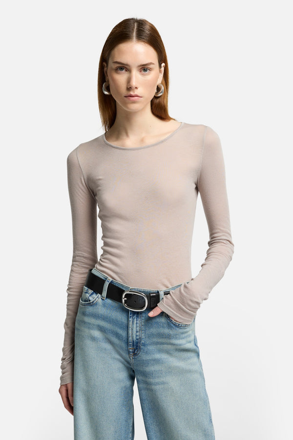 Long Sleeve Crew in Plum