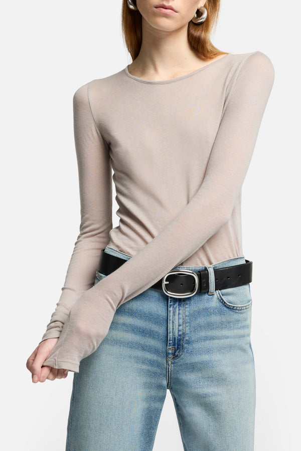 Long Sleeve Crew in Plum