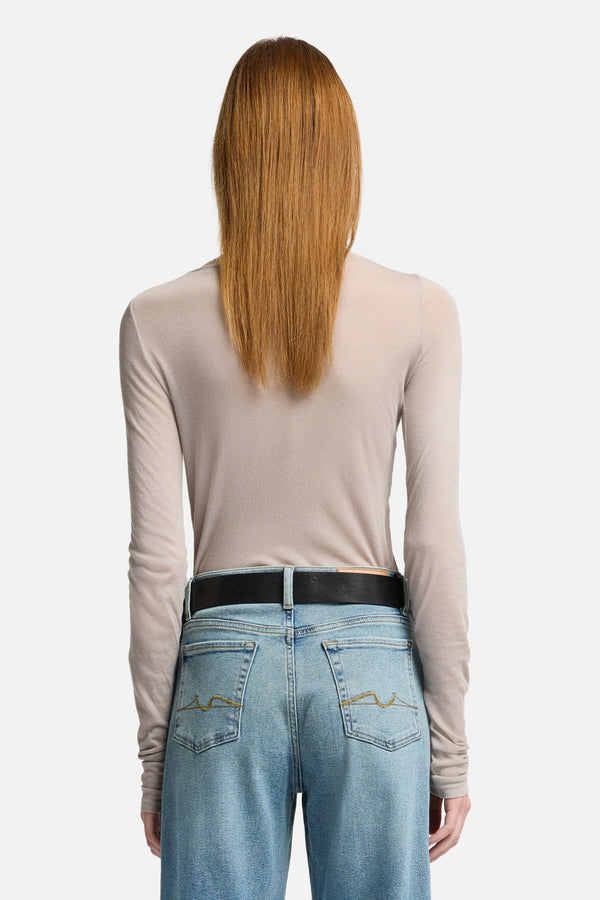 Long Sleeve Crew in Plum
