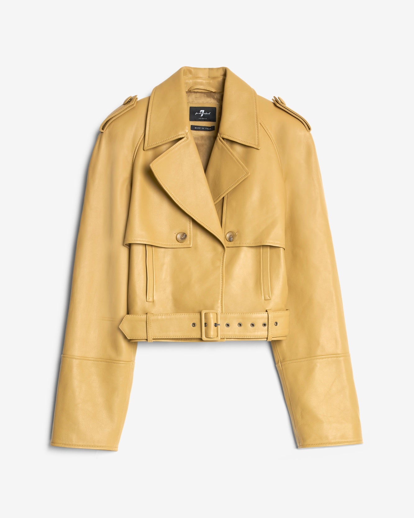【HI FI FNK】Rennie Cropped Leather Jacket HI FI FNK】Rennie Cropped Leather Jacket